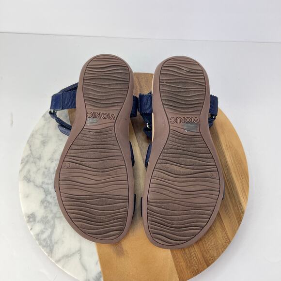 VIONIC 5 Rest Candace Women's Navy Orthotic Backstrap Sport Comfort Sandals - Picture 14 of 14